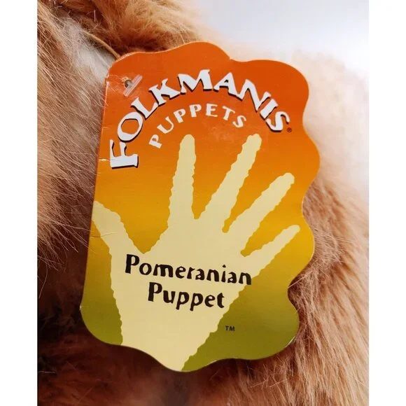 Folkmanis Pomeranian Dog 16” Plush Puppet Full Body Realistic Stuffed Toy - Picture 5 of 6